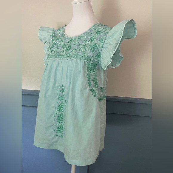 J. Marie Tops - J. Marie Women's Carmela Top. Top is light blue turquoise color